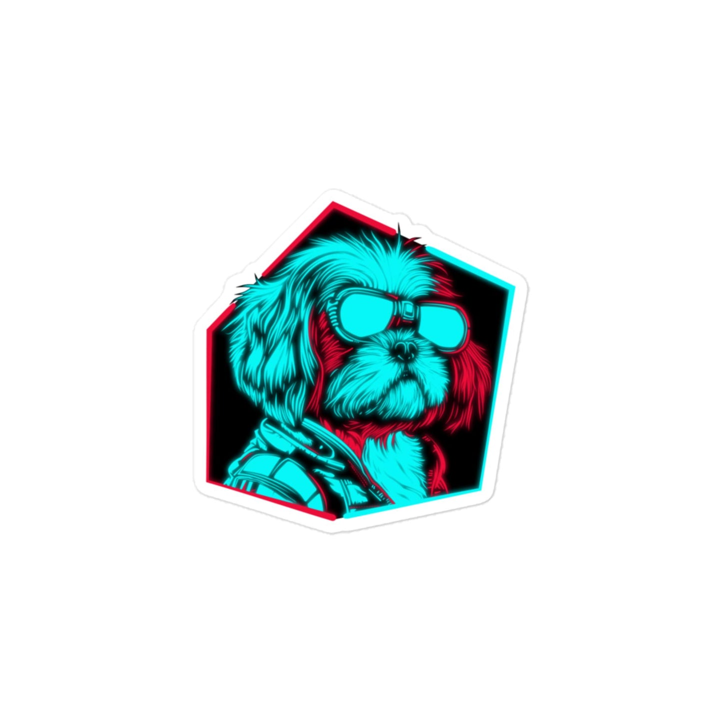 "Neon Shih Tzu" - Sticker