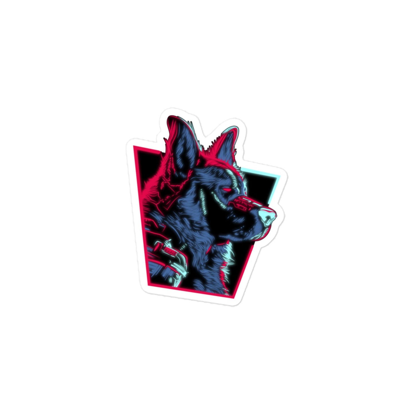 "Neon German Shepherd" - Sticker