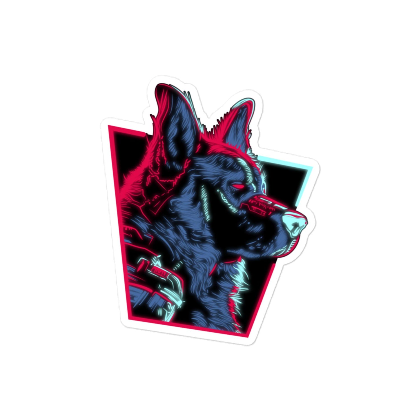 "Neon German Shepherd" - Sticker