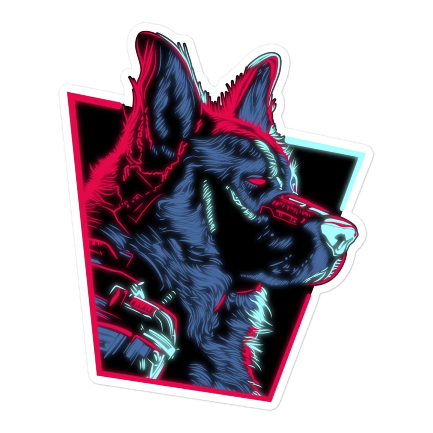 "Neon German Shepherd" - Sticker