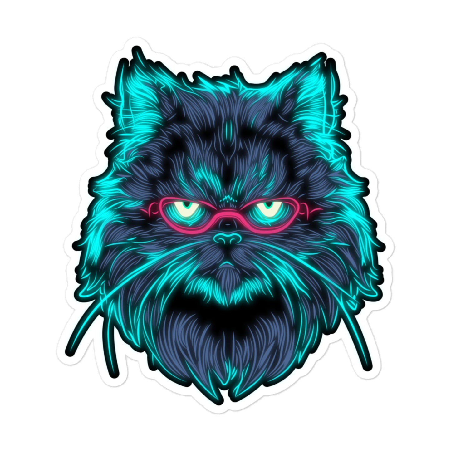 "Neon Persian" - Sticker